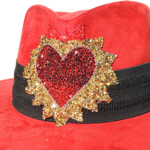 Handmade wide brim hat made in Mexico hand painted - Picture 6 of 16